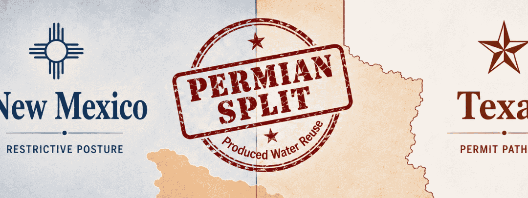 Produced Water Reuse Splits at the Permian Basin: Texas’s TCEQ Builds a Permit Pathway While New Mexico’s WQCC Reopens the Reuse Fight